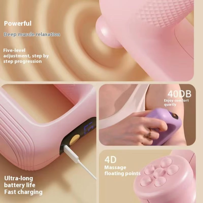 Portable Percussion Fascia Ring USB Charging Massage Belt Vibrating Neck Membrane Massage Relaxation Shoulder Massage